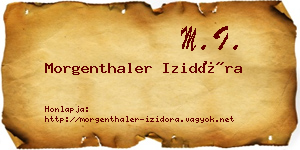 Morgenthaler Izidóra névjegykártya